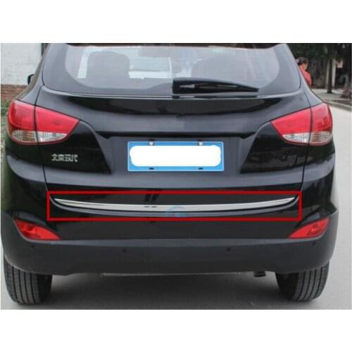 For 2010-2017 Hyundai ix35 Rear of car Door Sticker Stainless Steel Tail door trim Car Styling Accessories