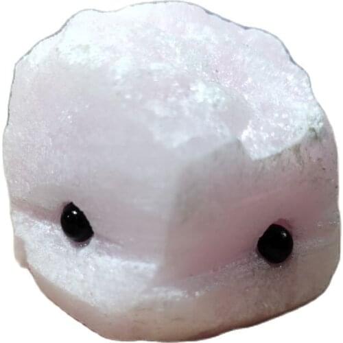 Natural Pink Aragonite Hedgehog Stone Reiki Gemstone Healing Chakra Hand Carved Natural Stones and Crystals