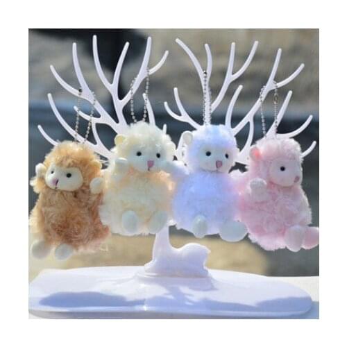 Fashion new 10cm plush Favorite cute sheep bag stuffed soft Pendant bag decoration Keychain festival christmas gift for friend