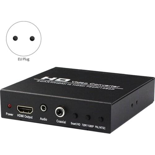 Original 1080P Digital Converter High Definition Video Converter SCART to HDMI-Compatible for HDTV HD