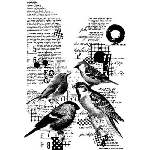 Bird Background Transparent Clear Silicone Rubber Stamp Seal DIY Scrapbooking photo Album A0761