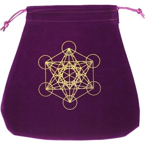 Q39C Dark Witch Card Bag Jewellery Black Blue Purple Reusable Space Saving Storage Jewelry Gift for Boy Girl Friend Kid