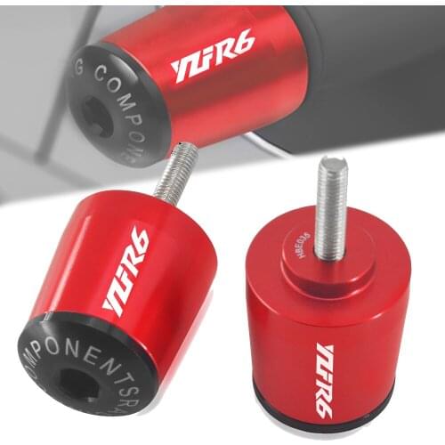 Motorcycle Handlebar Grips Ends 7/8'' 22mm Handle Bar Cap Hand Grips Bar End Plug For Yamaha YZF-R6 YZFR6 2017-2020 21 2019 2018