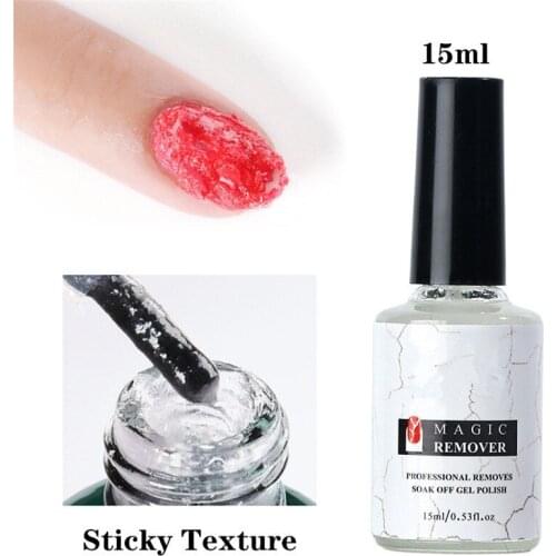 15 ml Magic Remover Nail Polish Remover Bursting Remove Sticky Layer Gel Cleaner Lint Free Wipes Nail Degreaser Tools