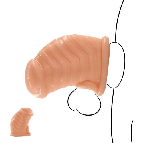 EXVOID Super Soft Cock Cages Erection Penis Extender Male Chastity Sex Toys for Men Delay Time Dildo Enlargement Intimate Goods