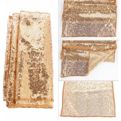 Wedding Table Runners SShiny Sequins Gold Silver parkly Embroider Hotel Formal Party Table Cloth Wedding Decoration Sepplies