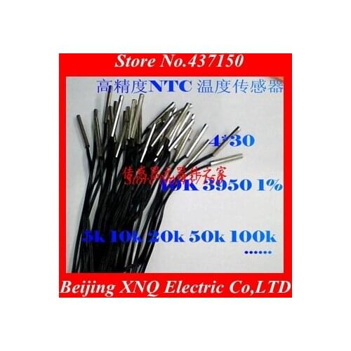 High precision NTC thermistor temperature sensor 10K 1% precision temperature probe length 1 meters waterproof
