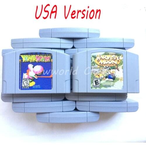 Yoshis Story Harvest Kart Party 123 Bros. US NTSC Version English Language for 64 bit Game Console for Video Game Cartridge Card