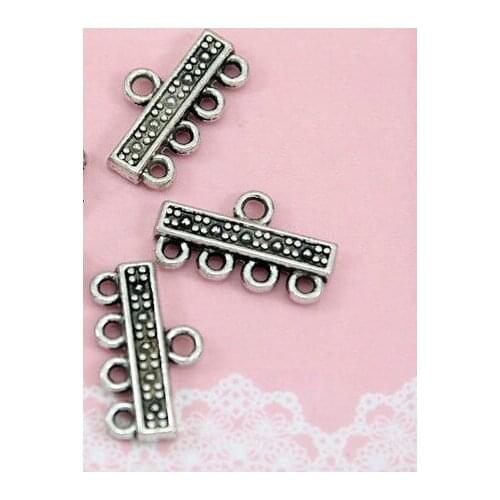 10pcs/lot Tibetan Silver more hole Pendants Handmade Decorative Metal DIY Jewelry Alloy accessories cg3s