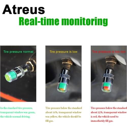 4X Car-styling Car Tire Pressure monitoring valve cap Wheel Air Cover Tight Rims For Opel astra h j Kia Rio Ceed Jeep Renegade