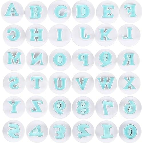 36PCS Alphabet Cookie Cutters Cake Decoration Baking Accessories Set Cookie Cutter Letters And Numbers Fondant Cake Decoration