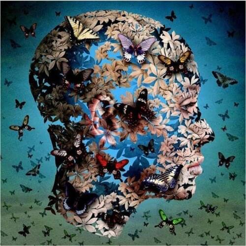 New 5D DIY Full Round Diamond Painting Flowers & Butterflies Cross Stitch 3D Embroidery Rhinestone Mosaic Home Decor Art Y1670