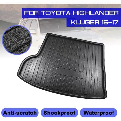 Car Floor Mat Carpet Rear Trunk Anti-mud Cover For Toyota Highlander Kluger 2015 2016 2017