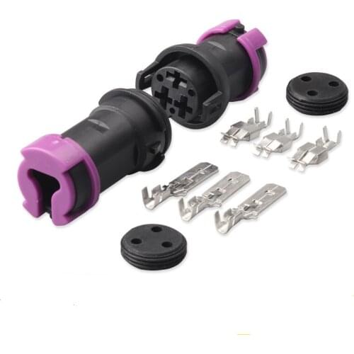 Free shipping 500 sets male female circular waterproof fog lamp plug TE 3 Pin way Connector 813972928 813972927