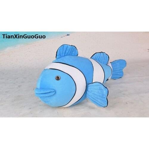 Large 52cm blue Clown fish plush toy,soft doll creative throw pillow birthday gift h2110