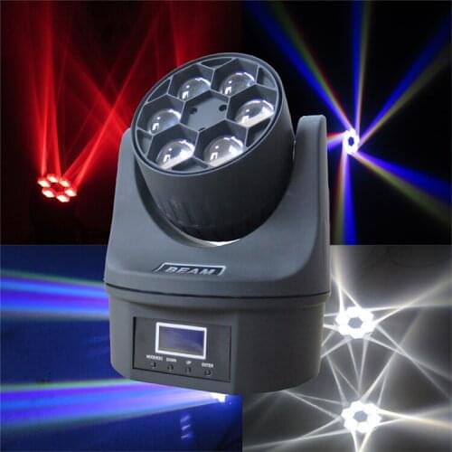 Fast Shipping LED Beam 6x15W RGBW 4 IN1 Bees Eyes LED Moving Head Light With Excellent Pragrams 11/14 Channels