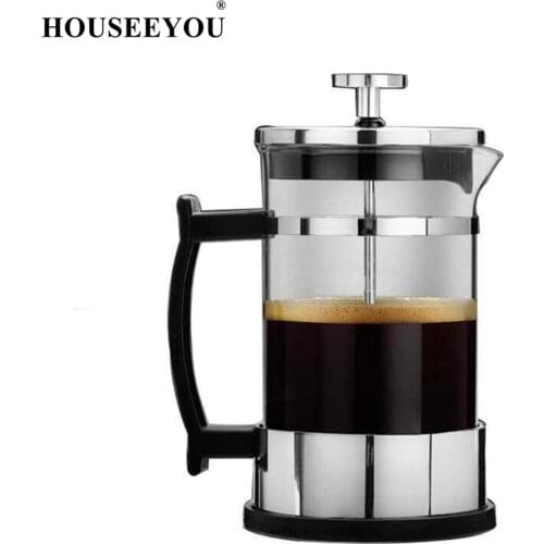 Household Coffee Maker Stainless Steel French Press Coffee Pot Filter 304 Pressure Moka Coffee Percolator Tool Teapot Brewer