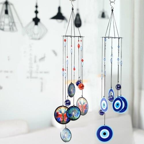 Printed iron sheet metal wind chimes ornaments home garden outdoor decoration holiday gifts