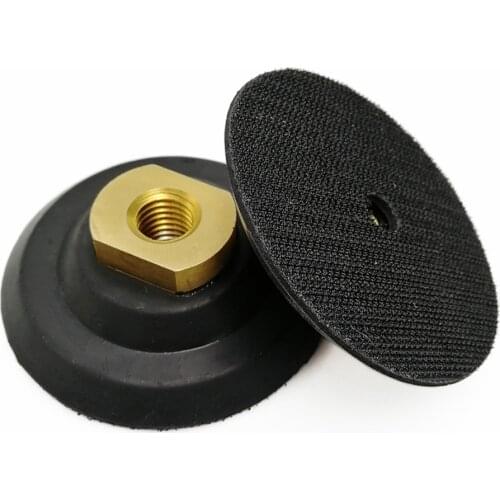 DIATOOL 2pcs Diametr 100mm Rubber Back Pad Holder Flexible Polishing Pad, Backer With M14 Thread For Stone Grinding Or Polishing