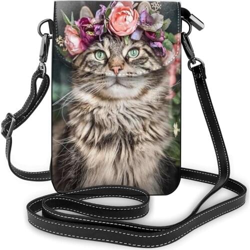 3D Cat Prints Designer Crossbody Bag Women Flap Handbags Kawaii Zipper Versatile Mini Phone Messenger Purse Women Bolsa Feminina