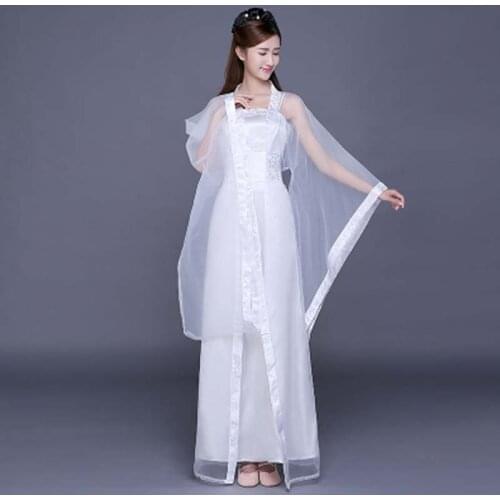 Chinese folk dance fan dress clothing oriental dance costumes national costume han dynasty ancient chinese woman costume