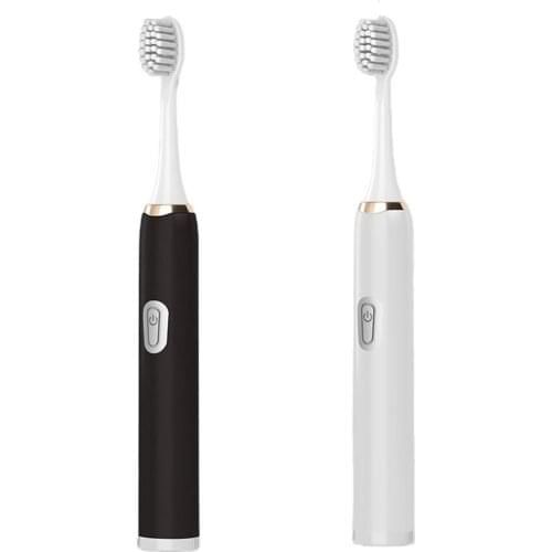 Electric Toothbrush For Adult Household Soft Fur Replacement Heads Set Battery Powered Toothbrush With Brush Head Gift