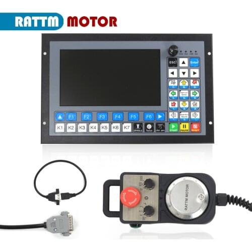 EU free ship 4 Axis Standalone Motion CNC Controller PLC offline DDCS Expert & MPG Handwheel & Emergency Stop for CNC Router