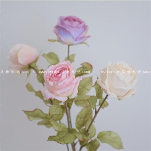 GY Simulation Dried Rose Retro Focus Edge Shooting Props Bedroom Living Room Fake Bouquet Ornaments Comparable to Real Flowers