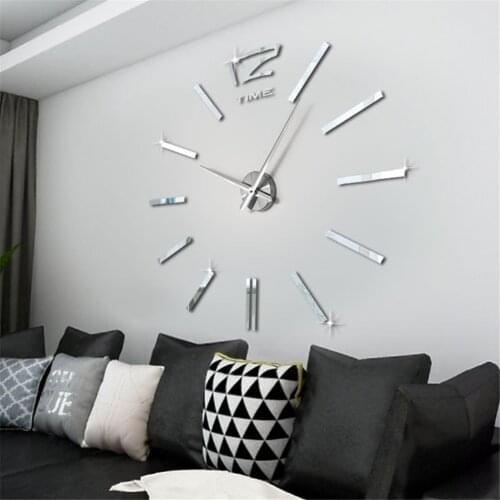 Hotsale Antique Mini DIY Mirror Surface Clock Sticker Mute Wall Clock 3D Wall Watch Living Room Home Office Decor Christmas Gift