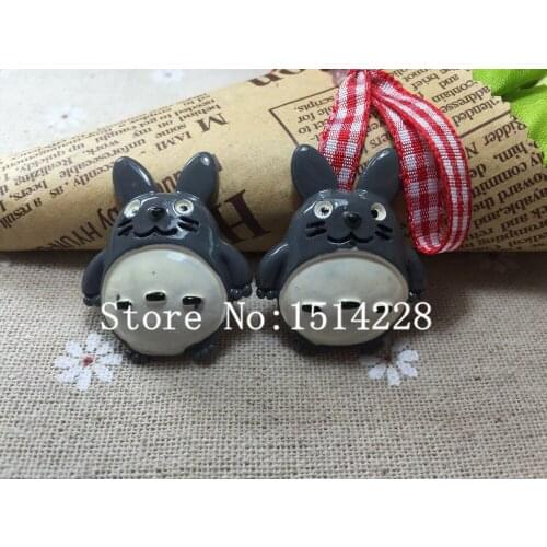 Free shipping!Resin cute Totoro for Hair Bow Center phone decoration ,DIY28*35mm