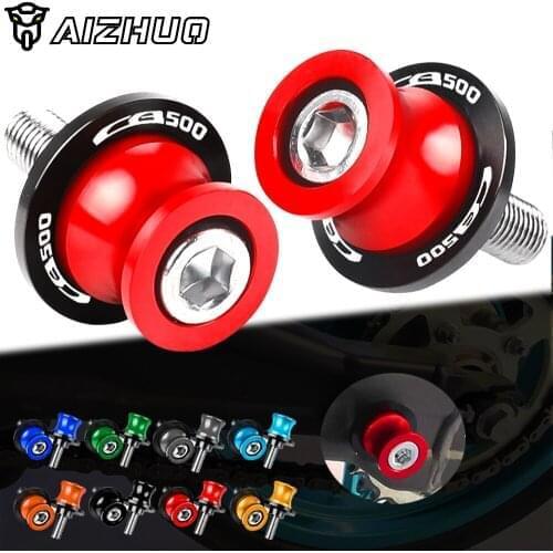 Motorcycle CBR 500R Stand Screw CNC Aluminum Swingarm Slider Spools M8 FOR HONDA CBR500R CB500F CB500X 2013-2018 2017 CB500 LOGO
