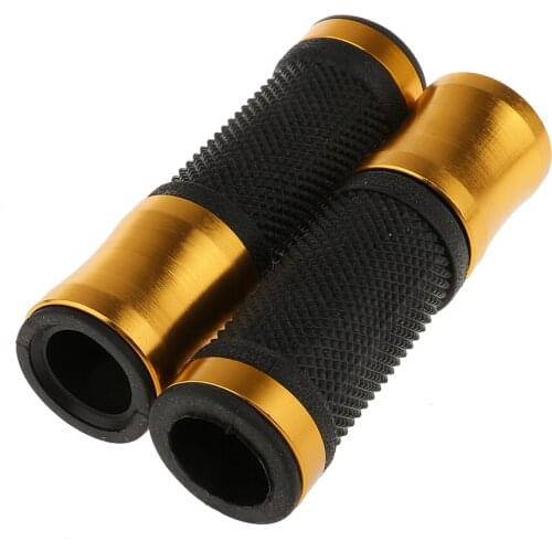 Motorcycle Sports Bike Aluminum Rubber Gel Hand Grips Handlebar 22mm 7/8