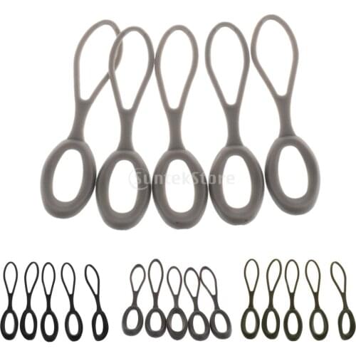 Pack of 5pcs Strong Non-slip Zipper Pull Cord End Strap Lariat Zip Puller Zip Fastener for Apparel Backpack Bag