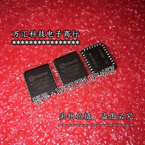 New 10PCS/LOT W27C512P-45Z W27C512P W27C512 27C512P 27C512 PLCC32 Memory Chips For Car Repair