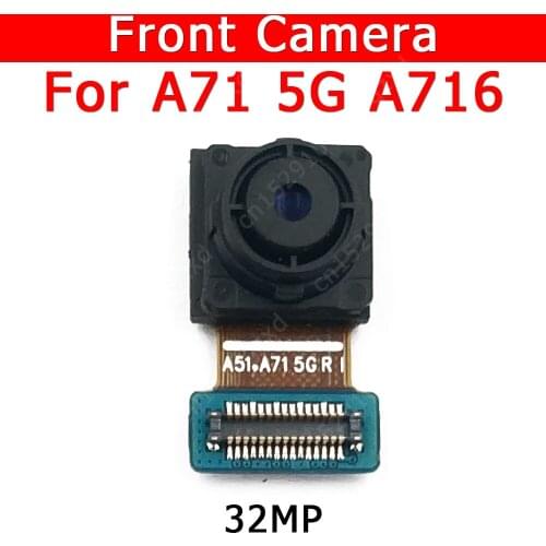 Original Front Camera For Samsung Galaxy A71 5G A716 Frontal Facing Selfie Camera Module Replacement Spare Parts