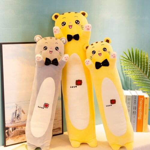 Cats Long Strip Pillow Bed Adult Lazy Cats Long Plush Pillow Toy Bedroom Living Room HUG-Deals
