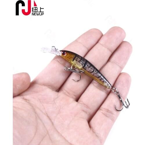 NEW UP 1PCS 7cm 4g Minnow Fishing Lures Deep Sea Bass Lure Artificial Wobbler Fish Swim Bait Diving0.6-1.8m 3D Eyes