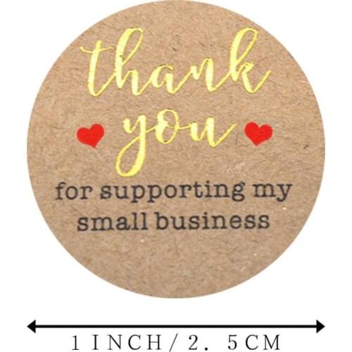 Pink label paper 50-500pcs Thank You Sticker Seal Labels Christmas Gift Decoration Sticker for Package Stationery Sticker