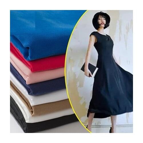 Fabric silk like fabrics Copper ammonia silk grind arenaceous grain tencel fabric Summer fashion fabrics of pure color twill