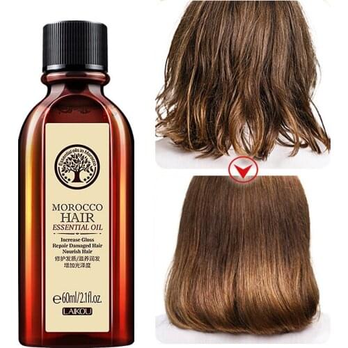 Hair Care Moroccan Pure Argan Oil 60ML Hair Essential Oil for Dry Hair Types Multi-functional Hair Care Products for Woman