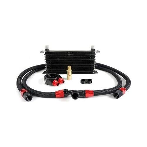 Universal TRUST Type Japanese 10 rows AN10 oil cooler radiator kit+straight filter adaptor Relocation Sandwich Plate