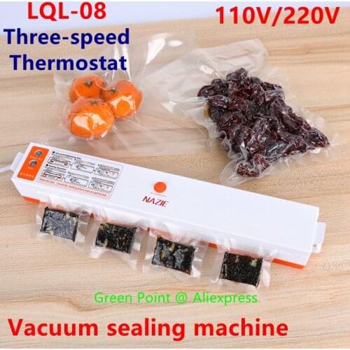 New Product Household Food Vacuum Packaging Machine LQL-08 Single/Double Pump Film Sealer Vacuum 110/220V Three-Speed Thermostat