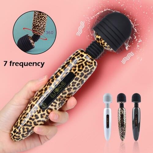 Powerful Clitoris Vibrators USB Recharge Magic Wand AV Vibrator Massager Sexual Wellness Erotic Sex Toys for Women Adult Product