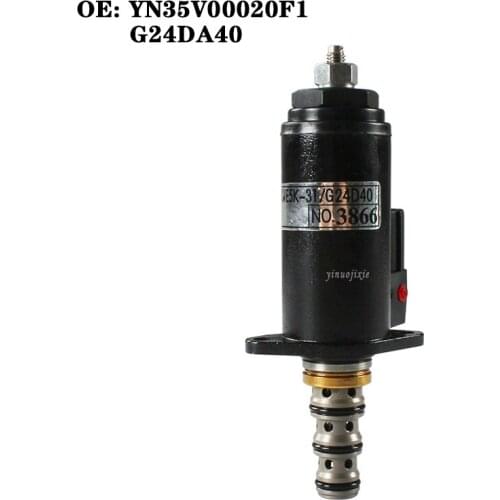 High-quality excavator accessories are suitable for Kobelco SK200-6 pilot safety lock solenoid valve OE: YN35V00020F1/G24DA40