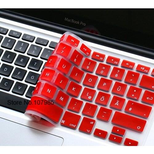US Layout German Letters Keyboard Protector For Macbook Air Pro Retina 13" 15" 17" Laptop Skin Covers for Mac book 13 15 QWERTZ