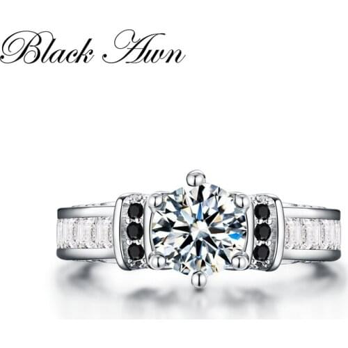 New Arrive 925 Sterling Silver Jewelry Trendy Wedding Rings for Women Engagement Ring Bague Femme Bijoux Anillos Mujer C097