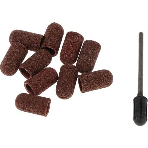 10 Pieces Grit Sanding Bands for Nail Drill Bits File Manicure Machine Tube