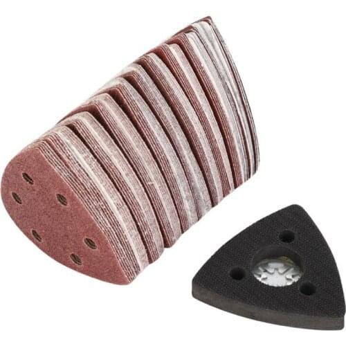 100Pcs Sandpapers + 1Pcs 80mm Sand Pad Oscillating Multi Tool Cutting Machine Parts