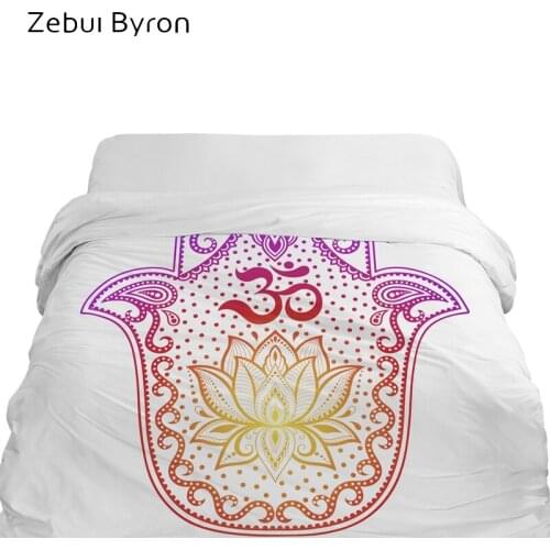 3D Duvet Cover King/queen/custom size,Blanket/comforter Cover 220/240,1pc Quilt cover,luxury Bedding colourfull Hamsa Hand