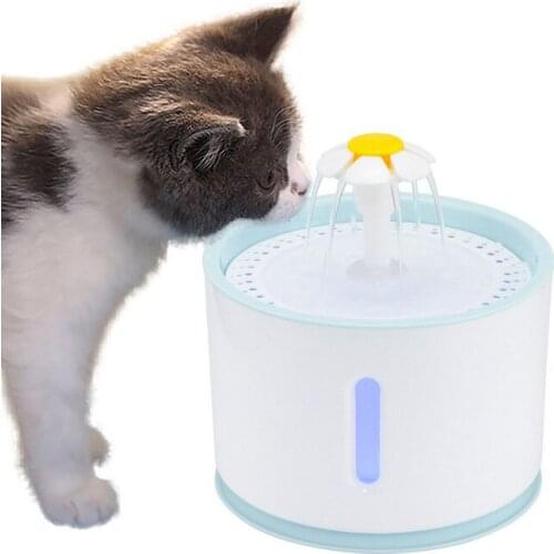 2.4L Automatic Pet Cat Water Fountain with LED Electric USB Dog Cat Pet Mute Drinker Feeder Bowl Pet Drinking Fountain Dispenser
